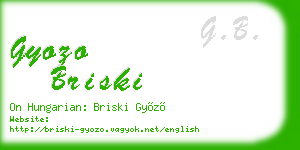 gyozo briski business card
